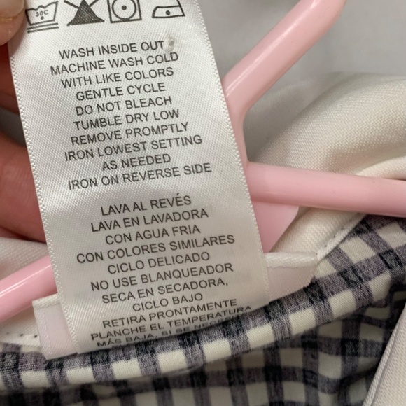 Bonnie Baby girls dress smocked neck ruffles red ladybug  black & white gingham - Picture 7 of 9